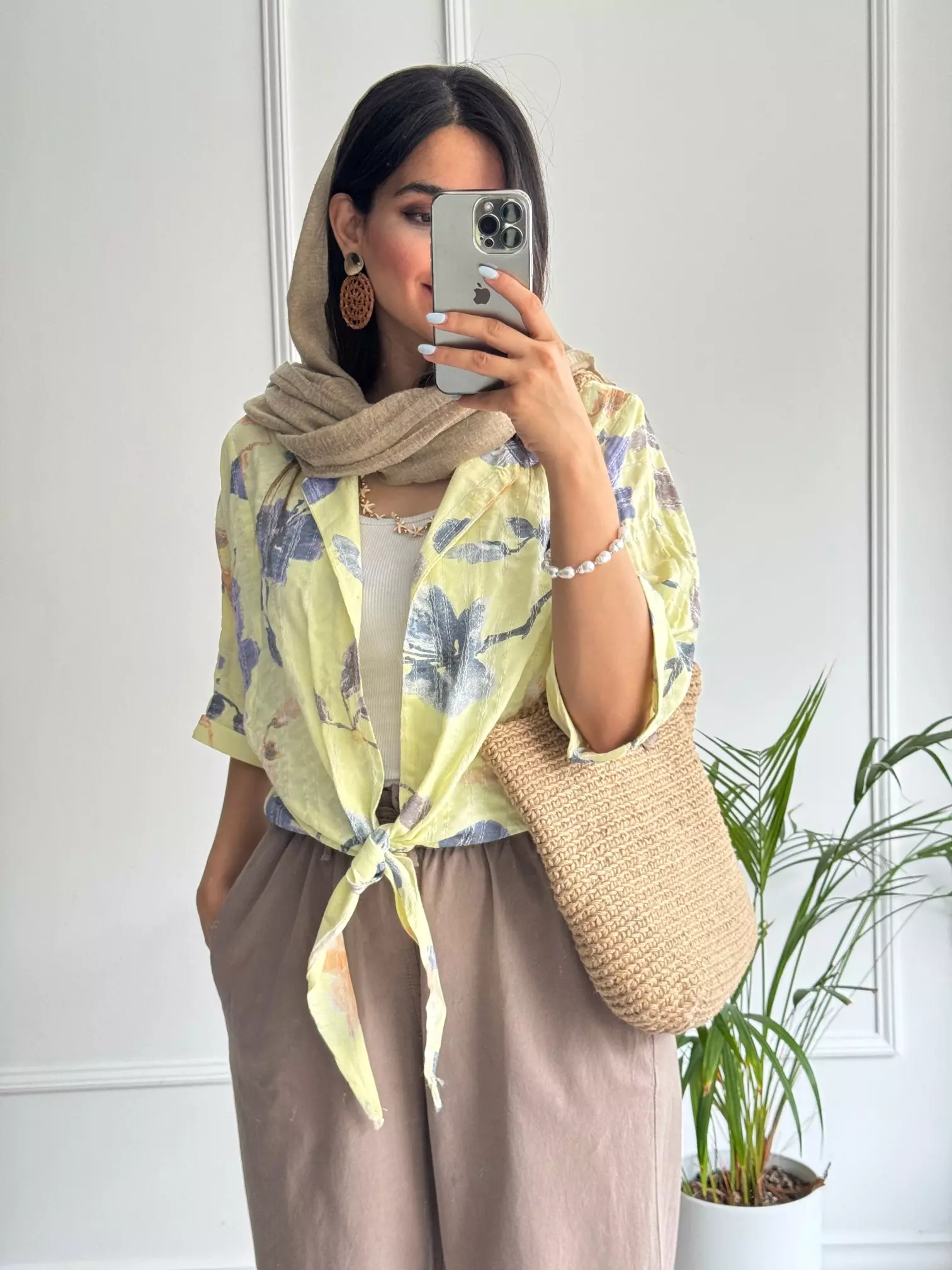شومیز گره ای گندم